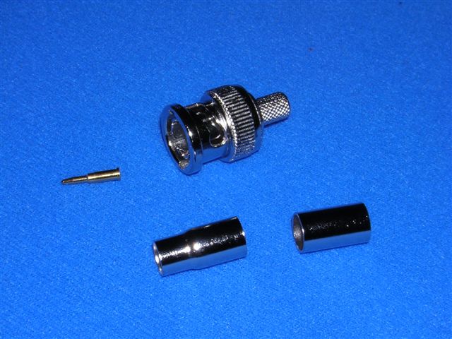 CCTV 4-PIECE BNC CONNECTOR FOR BOTH PLENUM and NON-PLENUM COAX - BOX OF (10)