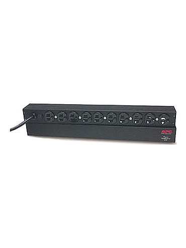 APC AP9562 RACK PDU, BASIC, HORIZONTAL 1U, 120V, 15A (10) 5-15 OUTLET