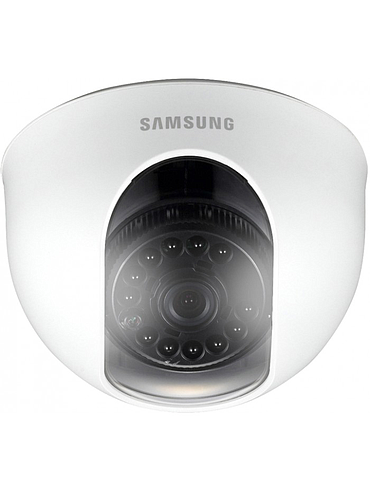 SAMSUNG ANALOG IR DOME CAMERA, 1/4”, 520TVL, 3.6MM, D/N, 12VDC POWER SUPPLY INCLUDED