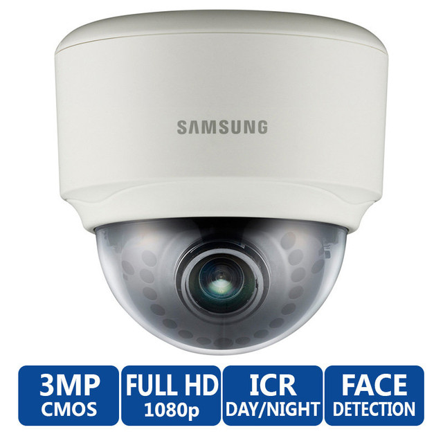 Samsung Techwin SND-7082 3MP Full HD Network Dome Camera, 2048x1536, 3-8.5mm